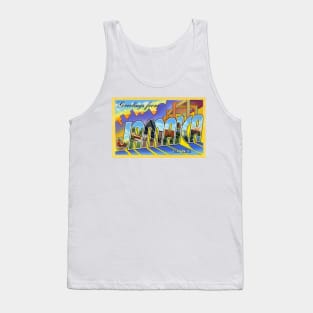 Greetings from Jamaica, Long Island, NY - Vintage Large Letter Postcard Tank Top